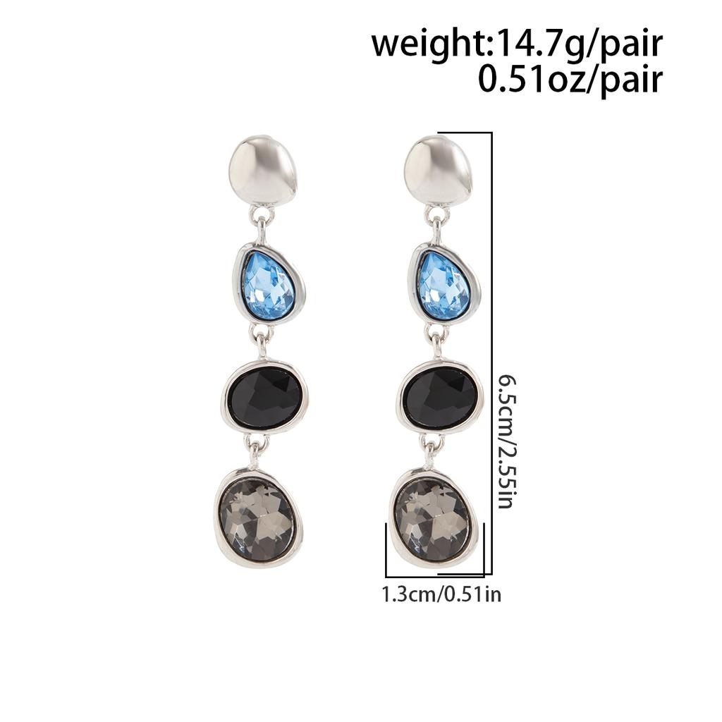 Salircon Creative Trendy Irregular Acrylic Rhinestone Drop Earrings for Women Charm Jewelry Piercing Earrings Accessories Gifts