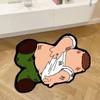 Fun Cartoon Character Area Rug Stylish Bedroom and Living Room Floor Mat Children's Room Game Room Rug Home Decoration