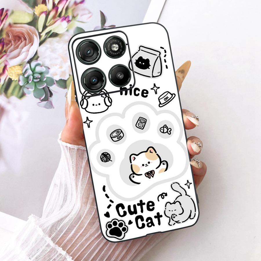 For Motorola Moto G67 Moto G77 Case Cat Cartoon Silicone Soft TPU Back Cases For MotoG77 G 67 Phone Cover MotoG67 G 77 5G Fundas