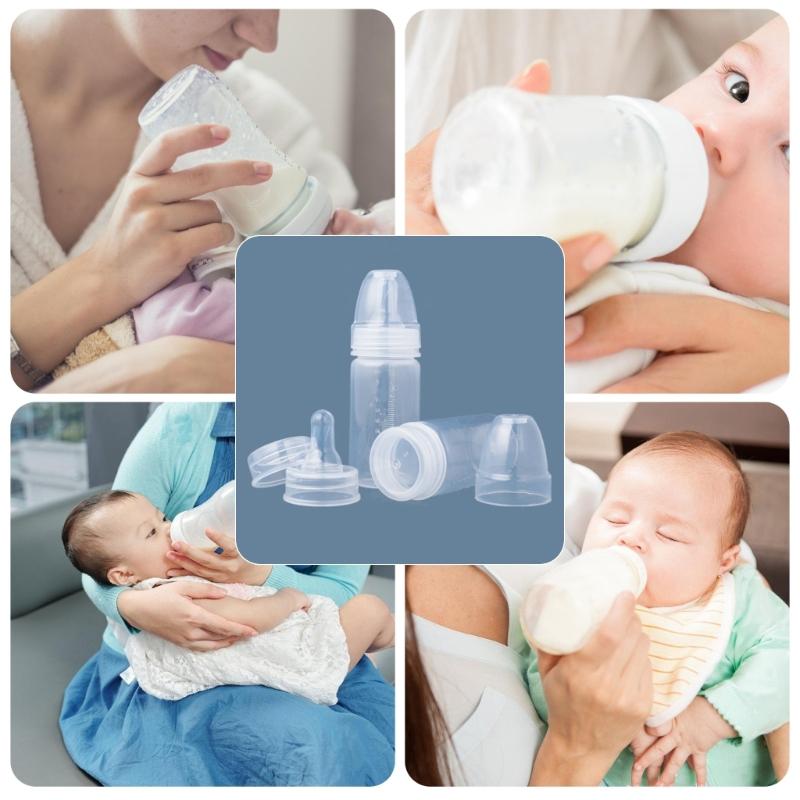 Bärbar Bröstmjölksförvaringsflaska Baby Mjölk- och Vattenflaska för Spädbarn och Växande Baby Självständighetsförpackning