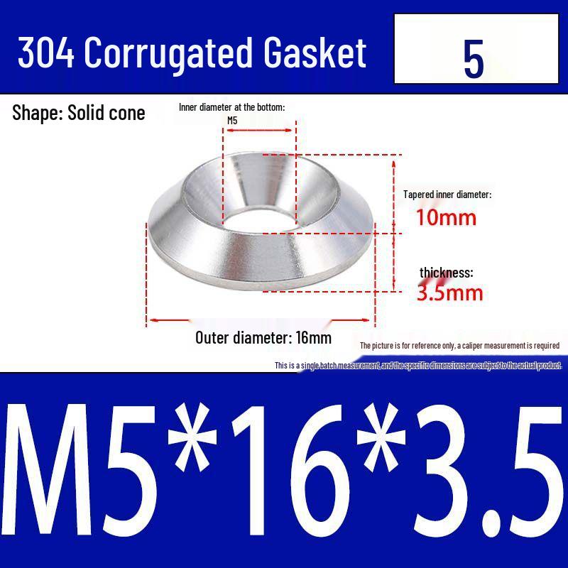 304 Stainless Steel Decorative Conical Fish Eye Washer for M3-M10 Countersunk Holes
