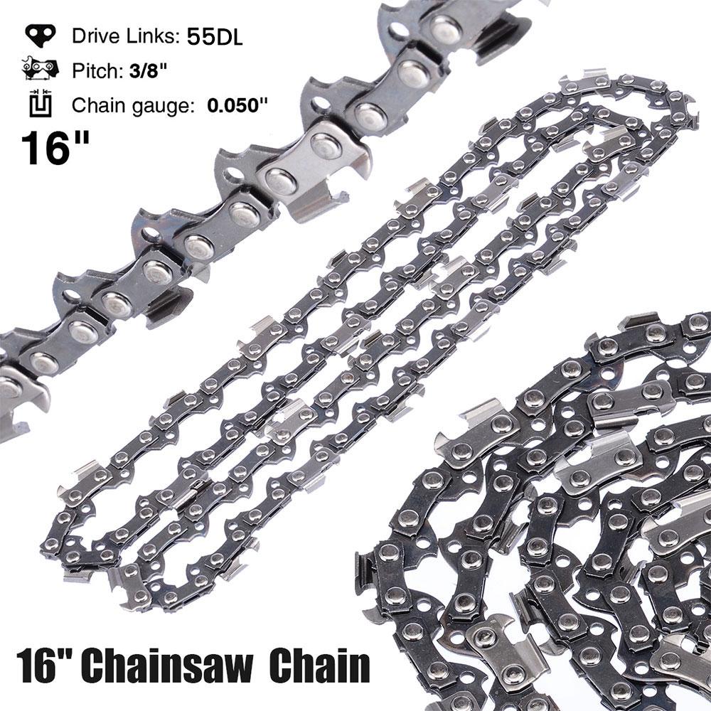 2Pcs 14/16 Inch Chainsaw Chain 52/55/57 Drive Electric Saw Accessories Replacement Chainsaw Saw Chain 3/8" LP Mini Guide Saws