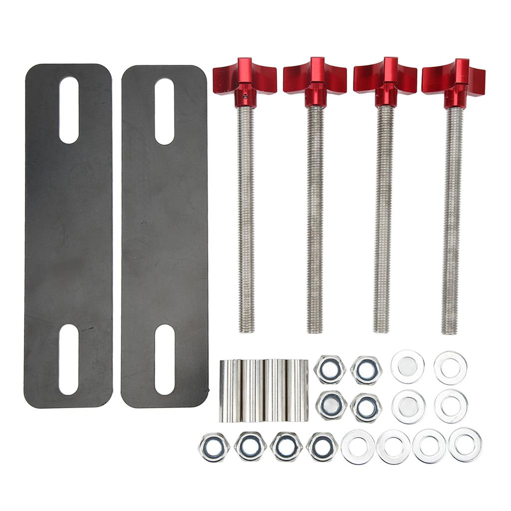 Off Road Traction Board Mounting Pins Adjustable Brackets Set for 4.72?6.69in Recovery Tracks Red