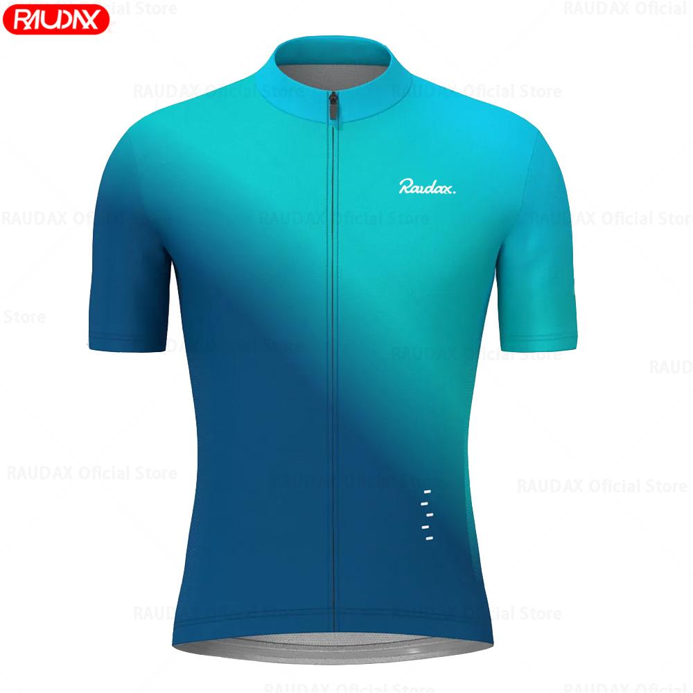 2026 Raudax Sommer Radtrikot Kurzarm Set Jugend Trikot Radsportbekleidung Atmungsaktiv Mountainbike Bekleidung MTB Fahrrad Kleidung