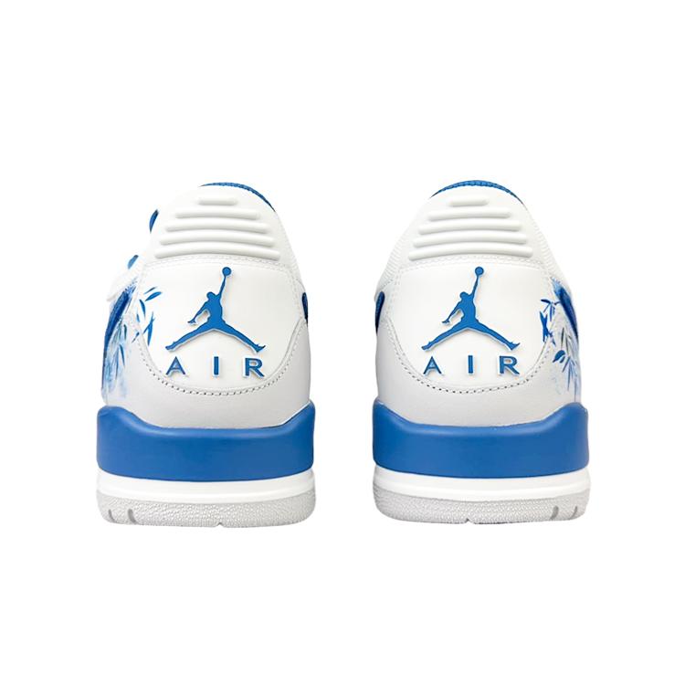 Jordan Legacy 312 Cushioning Slip Resistant Cushioning Slip Resistant Low Top Vintage Basketball Shoes Men's Blue White HJ3480-140(Team40-)