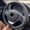 Non-Slip Black Artificial Leather Braid Car Steering Wheel Cover Wrap For BMW F20 F21 F22 F23 F30 F31 F34 Car Accessories