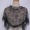 Floral Printed Veil Headband Embroidered Flower Tassels Scarves Simple Lace Shawl  Ladies
