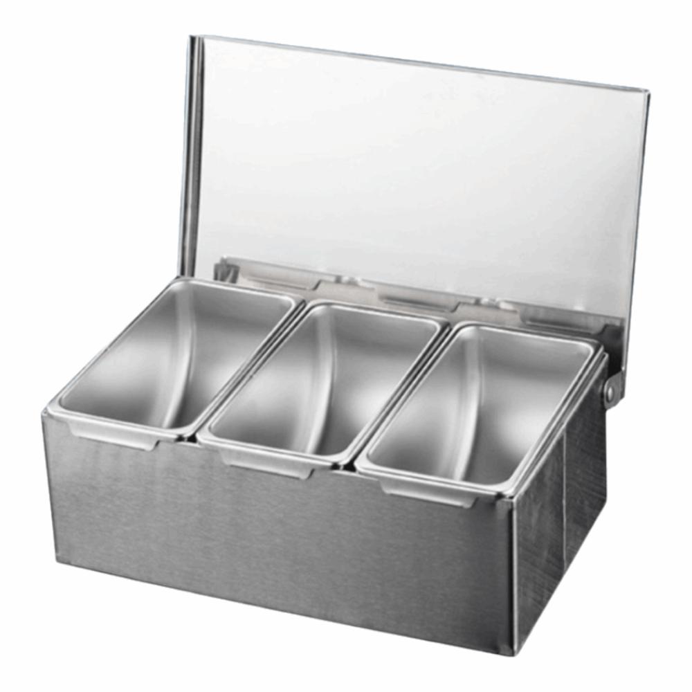 3/4/5/6 Gird Seasoning Box Stainless Steel Kitchen Spiece Storage Box  Commercial