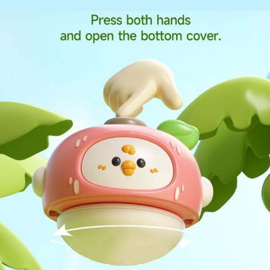 Cartoon Fruit Spinning Top Toy Multi-player Interactive Banana Orange Durian Pear Press Gyroscope Battle Toy Toddlers Educational Spinner Toy