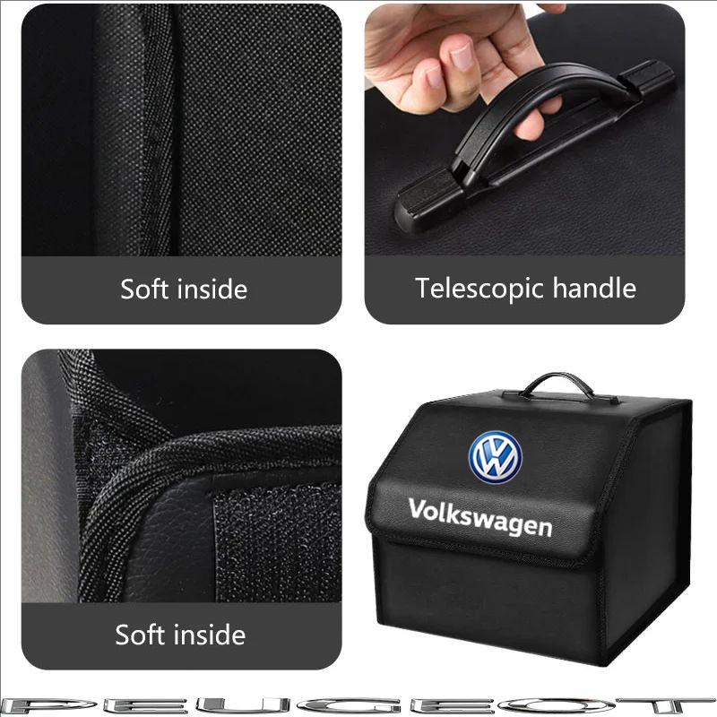 Car Trunk Storage Box Organizer Stowing Tidying Container Bag For VW Scirocco Jetta Beetle Golf Passat B6 Polo Tiguan CC Hub Cap