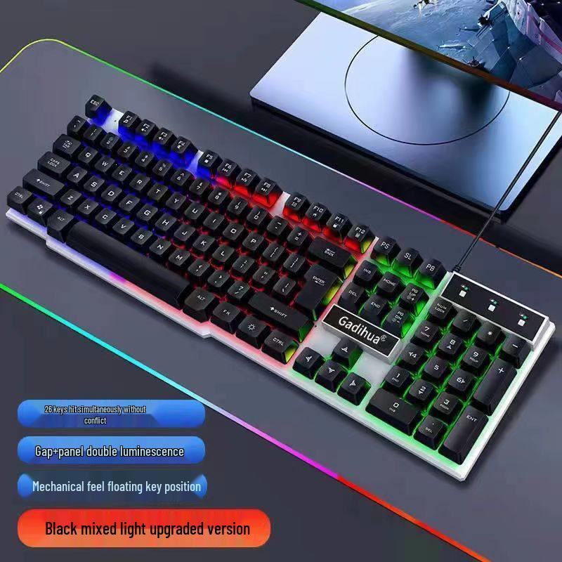 USB Wired Mechanical Feel Keyboard for Gaming and Office