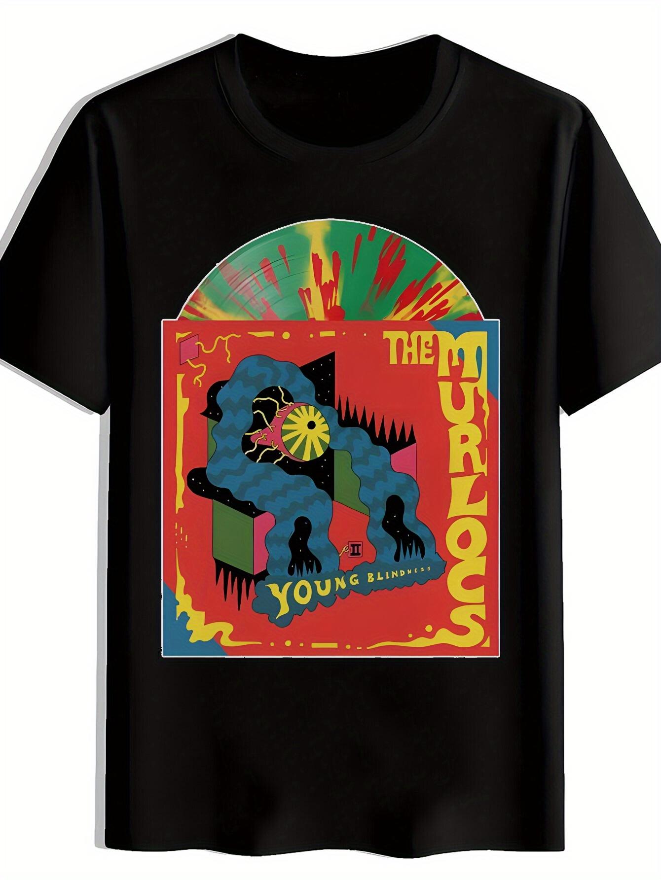 Retro Rock Band Print T-shirt XL
