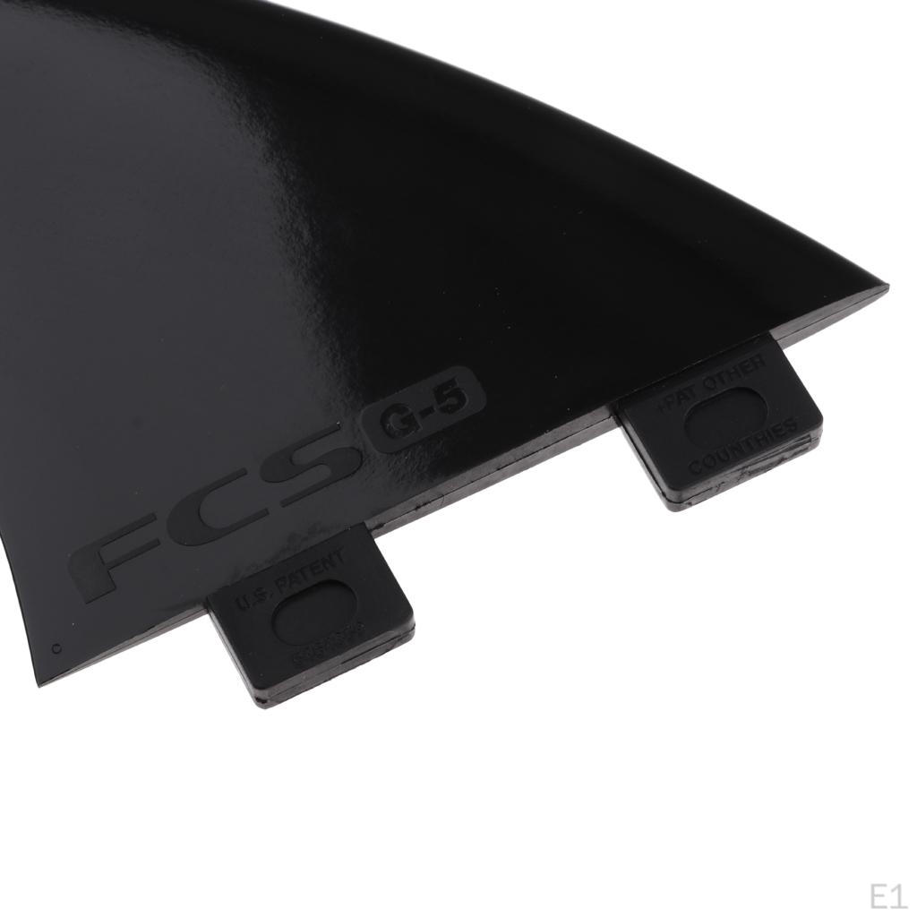 3pcs / Set Flexible Surfboard Fin Compatible with G5 Surf Propeller Black
