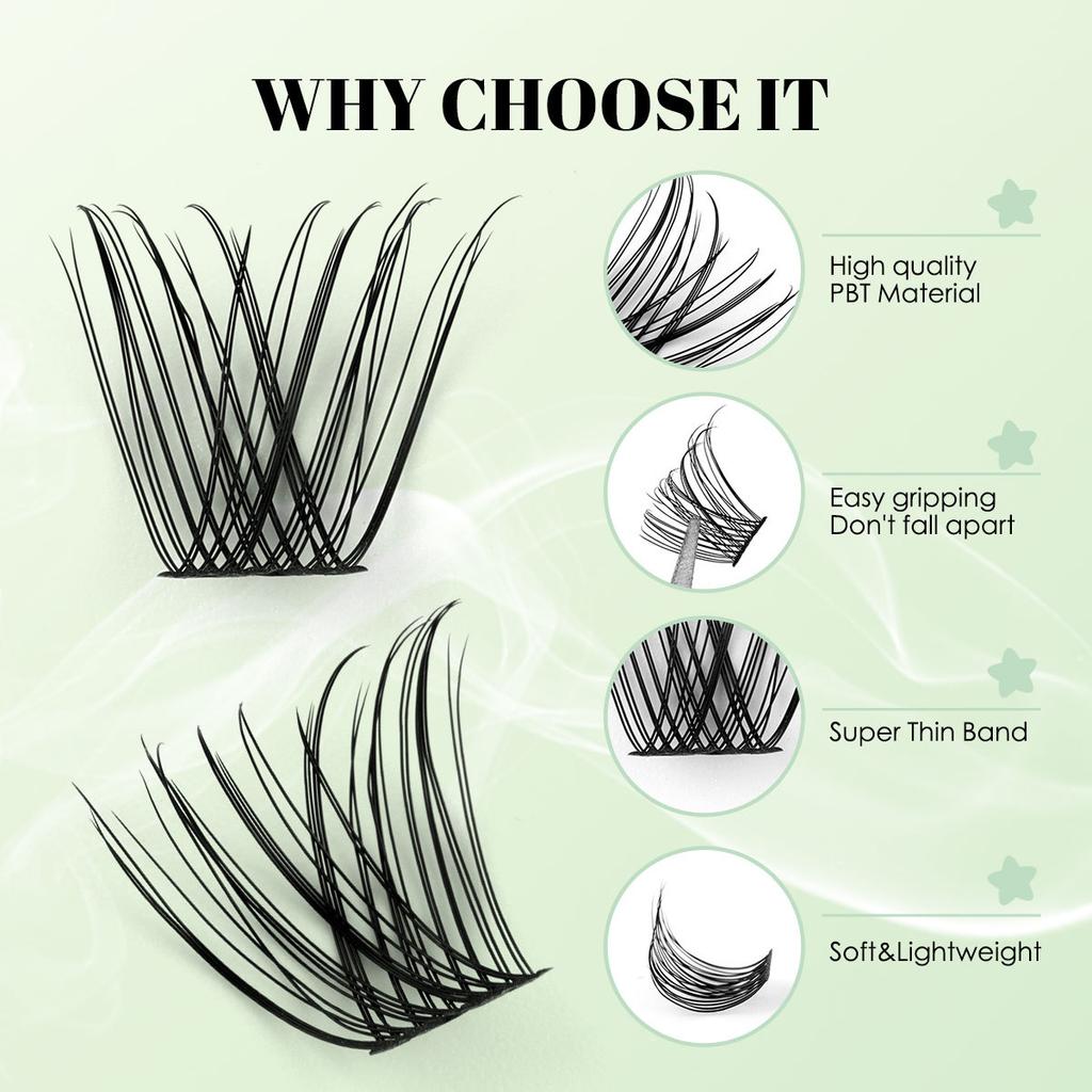 120 Clusters Of D Curly Hair, Dense Curl Single Cluster False Eyelashes, Daily Simulated Eyelashes