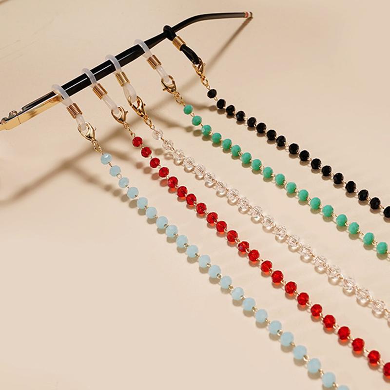 Reading Glasses Chain Crystal Bead Eyeglass Sunglasses Lanyard Cord Neck Strap String Mask Chain Eyewear Straps