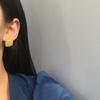 S925 Silver Needle Japan and Korea Sweet Candy Color Stud Earrings Simple Geometric Square Earrings Temperament Dripping Ears
