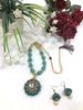 RSINC Fancy Sea Green Beads Fashions Necklace Earring Set for Women & Girls Necklace 13