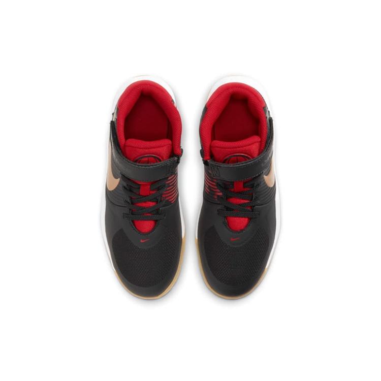 (GS) Nike Team Hustle D 9 FlyEase 'Black Red Gold' Kids' BV2952-003