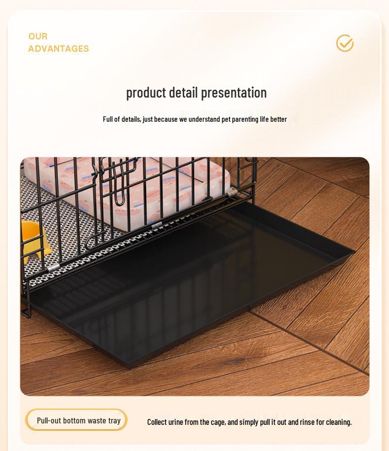 Foldable Metal Dog & Cat Cage for Home, Indoor/Outdoor, Car or Rescue Use