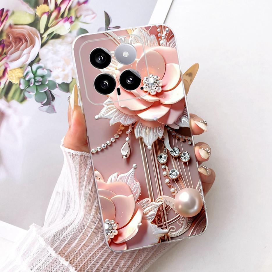 For Xiaomi Mi 14 Pro Case Cute Lion Fashion Painted Cover Soft Silicone Slim Phone Case For Xiaomi 14 Pro Mi14 Pro Fundas Bumper