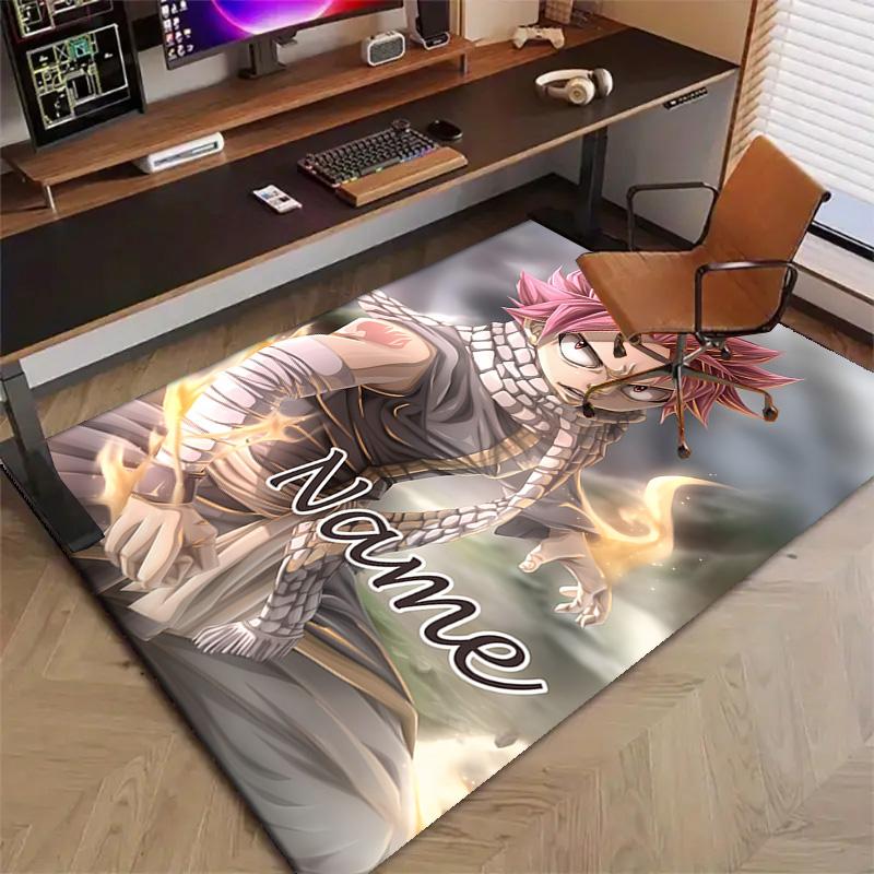 Custom Fairy Tail Mat Personalized Name, Polyester Washable Indoor Entryway Rug, Gift for Christmas, Easter, Thanksgiving Day