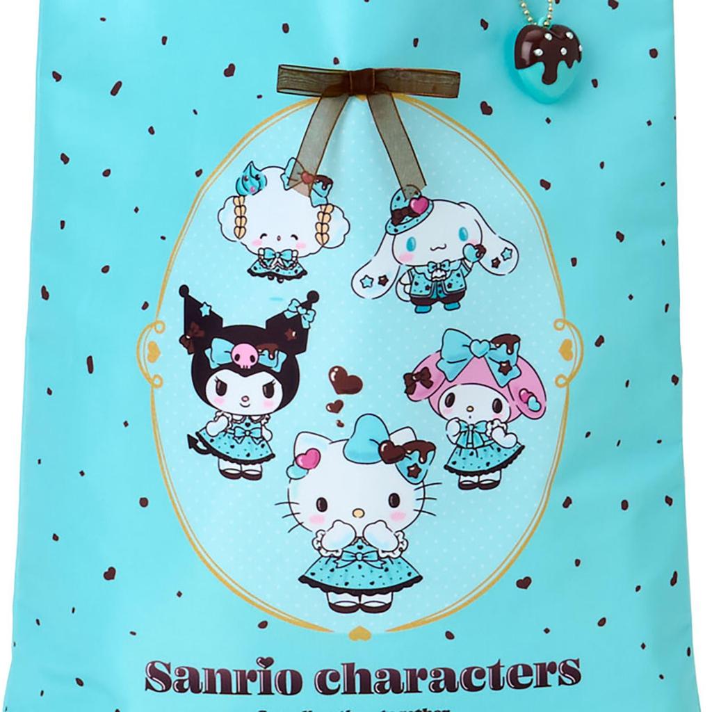 Sanrio Tote Bag Sanrio Characters ABS Resin A4 Size Ages 444332 (Chocolate Mint) Polyester, Cotton, 3+