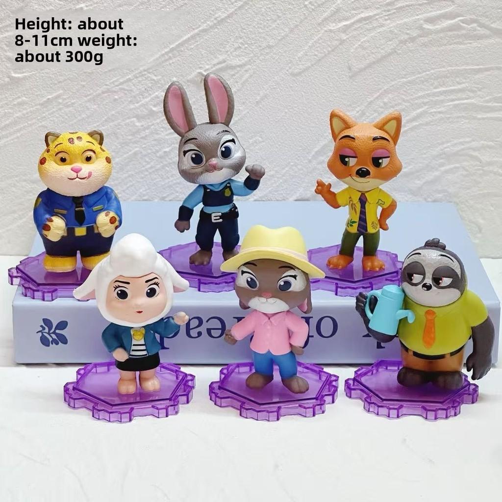 Zootopia Pvc Collectible Figures Set With Articulated Design For Kids And Fans