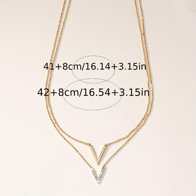 Set of strip letter necklace women's light luxury niche collarbone chain temperament jewelry sweater chain