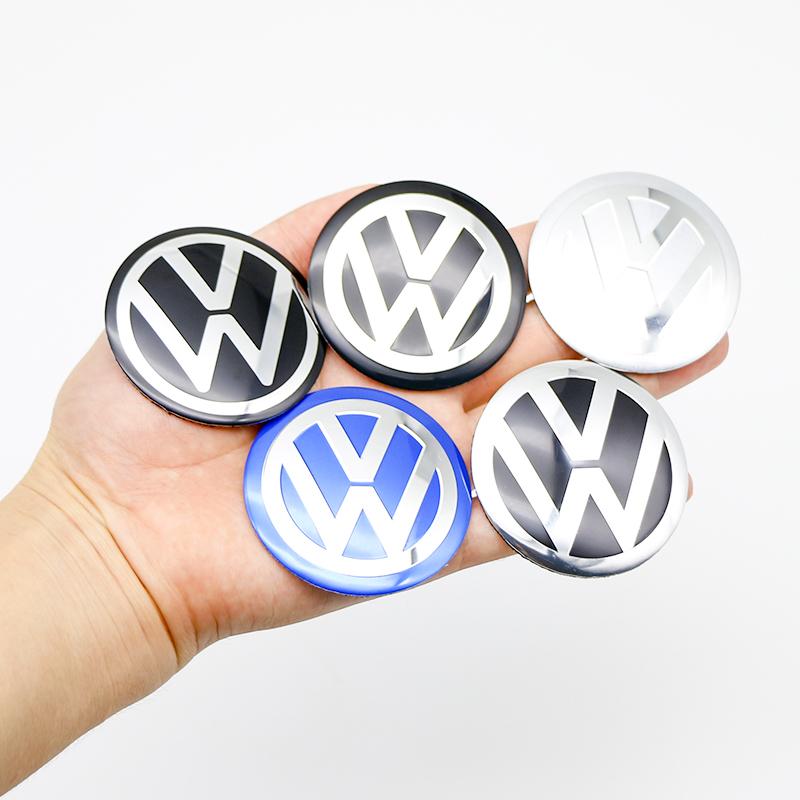 For Volkswagen 4PCS Car Wheel Center Hub Cap Logo Sticker Emblem Badge Cover For VW Volkswagen Polo Golf Passat Tiguan Jetta Touareg Magotan