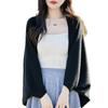 Dense Knit Wool Shawl Cardigan: Women's 2025 Fashion, Dual-Use Scarf and Coat, Spring/Autumn/Winter Style, Loose Fit