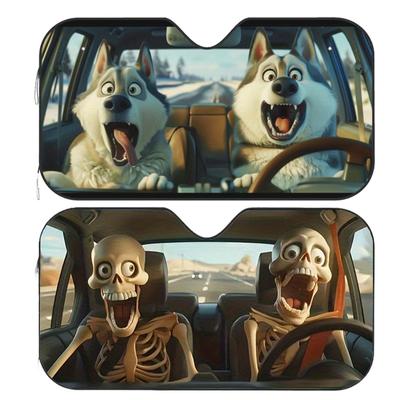 Car Sun Shades Cover Anti-UV Protection Car Window Sunshades Foldable Outdoor Windshield Sunshade Summer Fun Auto Accessories