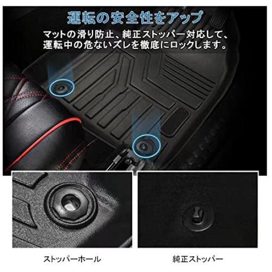 SunYard 3D Floor Mats for Daihatsu Taft 2020 Custom TPE Easy Protective Parts LA900S/LA910S (June onwards) - Design, Waterproof, Non-Slip,