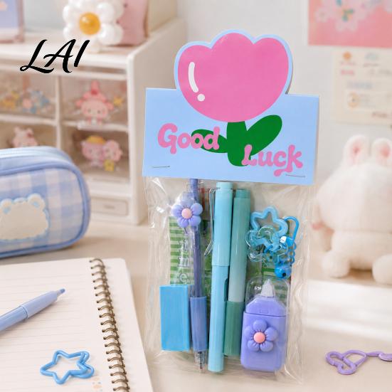 Portable Correction Tape for School Flower Stationery Set Macaron Color And Smooth Gift Set Girls Writing Gel Pens Homework Essentials Students Pens