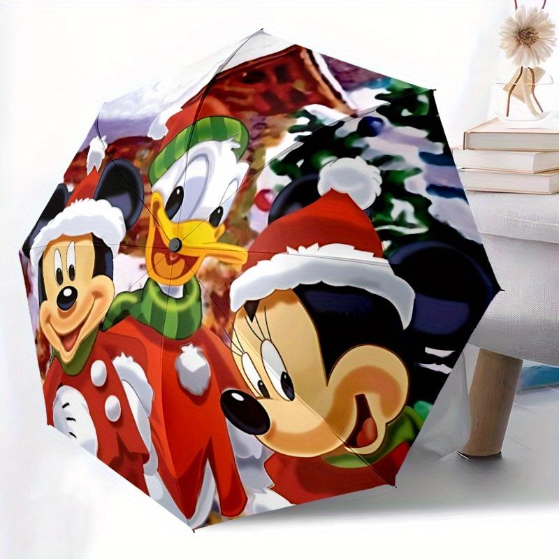 1pc Mickey Mouse 8-Rib Automatic Folding Umbrella, Portable & Foldable, All-Season Portable Umbrella for Women & Men y250726015