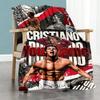 Cristiano Ronaldo 30 Customize Your Name Blanket Gift Customizable Blanket Ultra-Soft Versatile for Sofa Office Bed Nap Four Seasons Universal