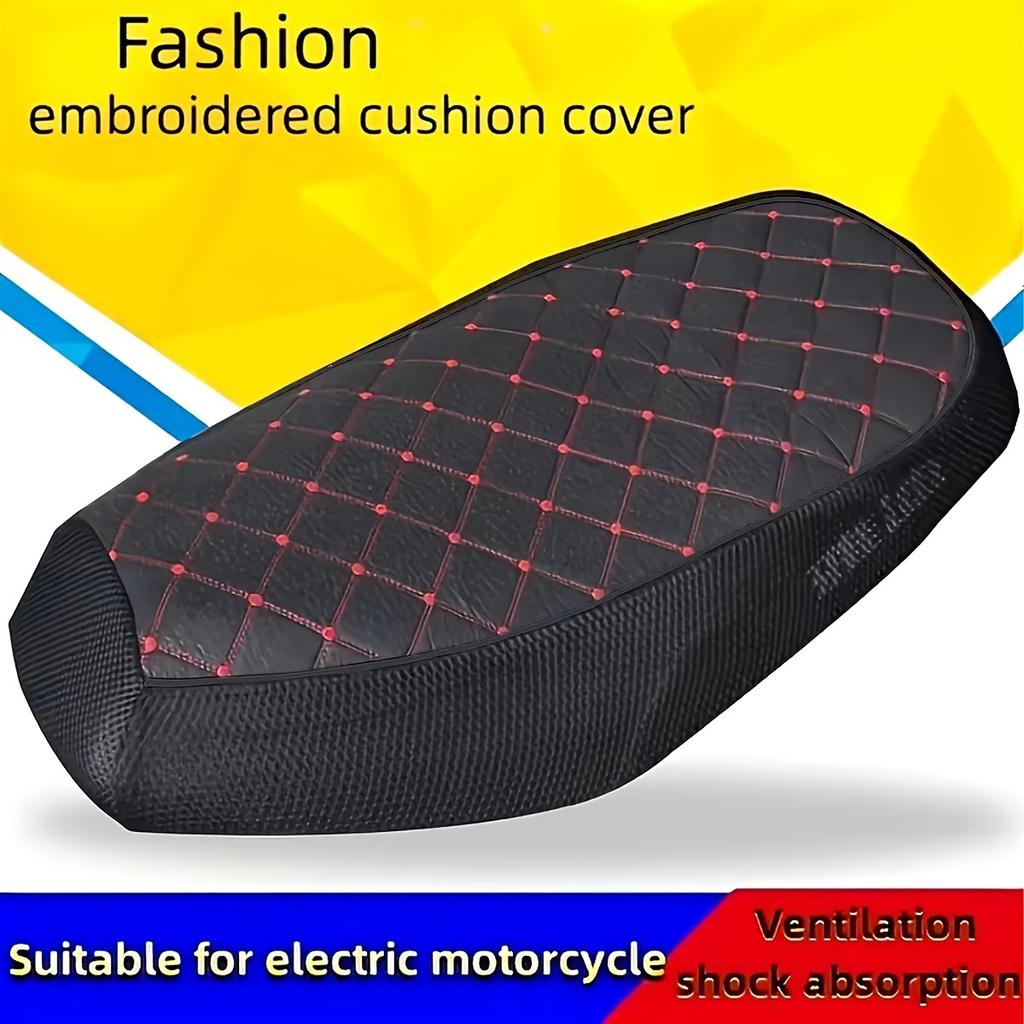 Universal Quilted Seat Cover for Electric Bikes Suitable for All Seasons, Scooter Seat Cover, Sun-Resistant Breathable Fabric Seat Cover.