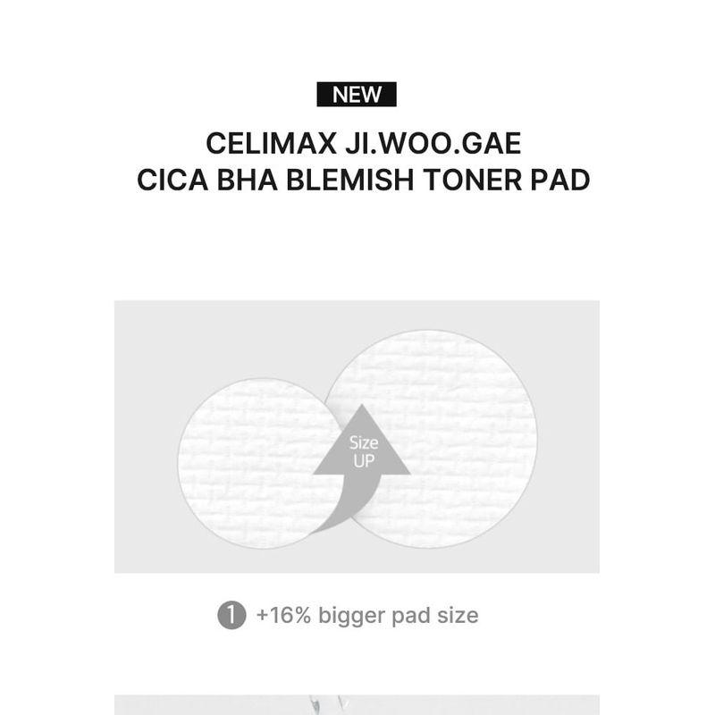 celimax - JIWOOGAE Cica BHA Blemish Toner Pad