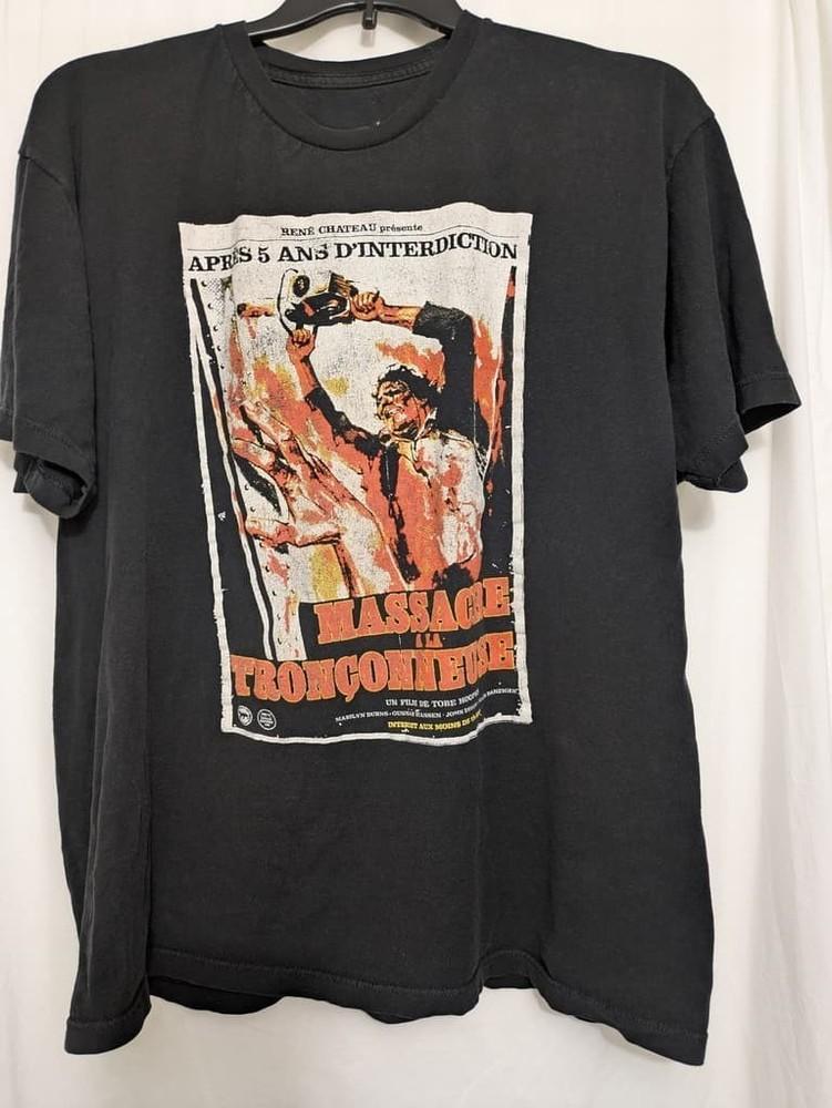Texas Chainsaw Massacre Shirt French Poster Horror Graphic Reprint S5XL PA9027 Unisex T-Shirt L