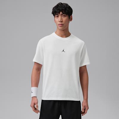 Jordan Dri FIT T Shirts Men s White/Black Crew Neck Moderate M
