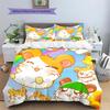 Hamtaro Muster Bettwäsche Bettdecke Set Heimdekoration Geschenk (1 Bettbezug + 2 Kissenbezüge (ohne Füllung))