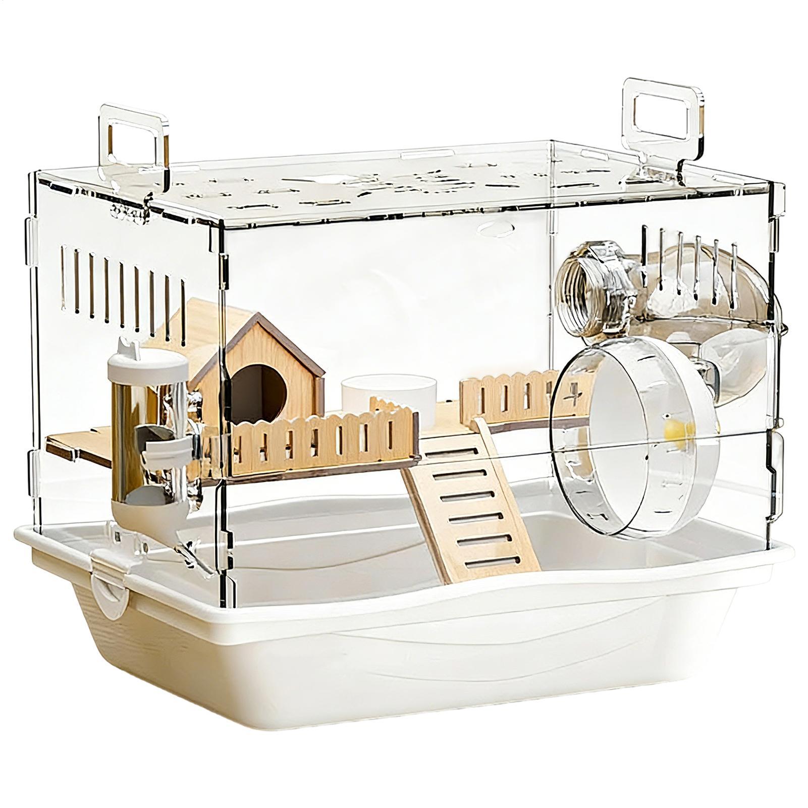 Acrylic Hamster Cage Transparent Cage For Animal Small Pet Spacious Habitat For Gerbil Chinchilla Bunny Ferret Hamster Dwarf China Mainland