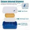 Travel Soap Case Silicone Shampoo Bar Holder with Draining Leakproof Portable Travel Soap Container for Bathroom