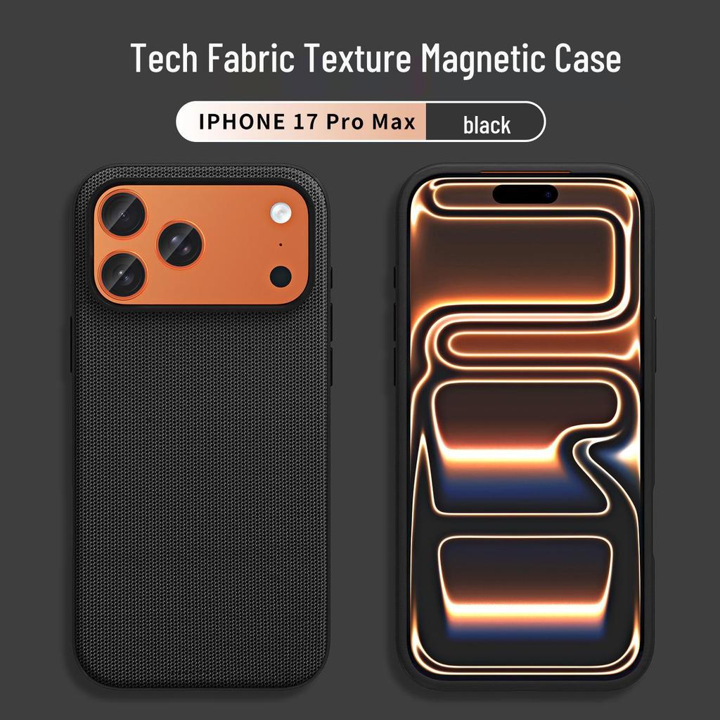 Official Magnetic Fabric Case for iPhone 17 Pro Max - Apple Tech Frosted Full Coverage Protective Case