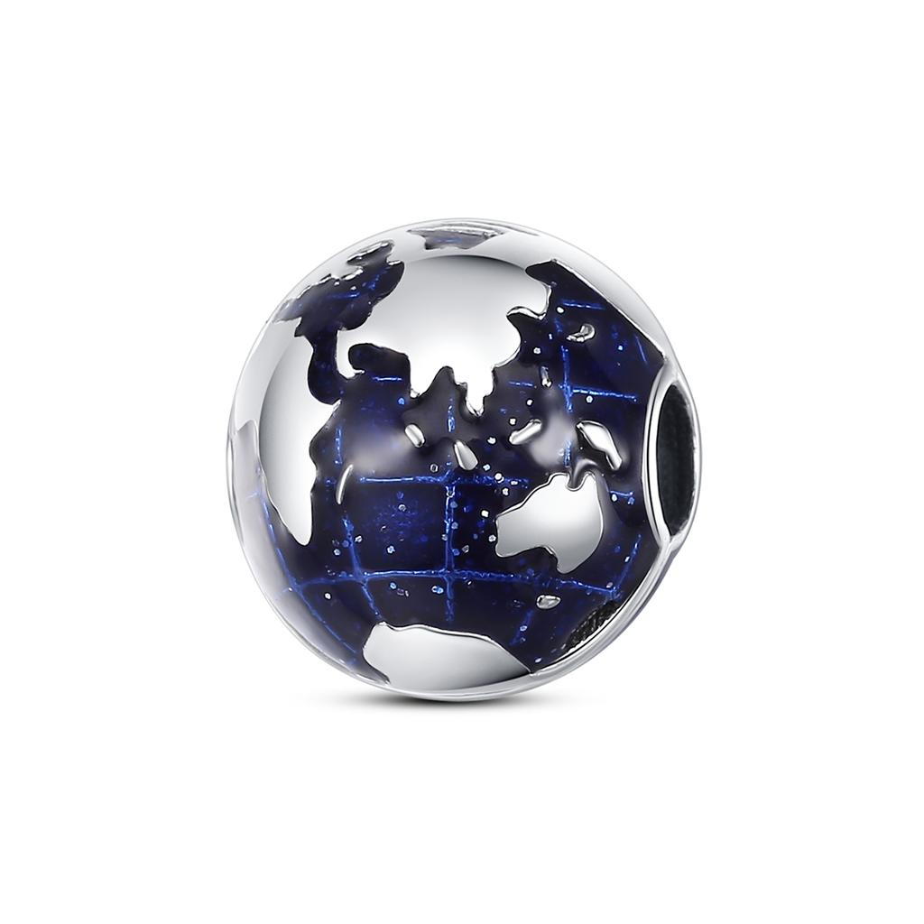 Copper Earth Airplane Globe Travel Dangle Pendants Charms Beautiful Bead Fits Genuine Bracelets Necklaces Jewellery Women