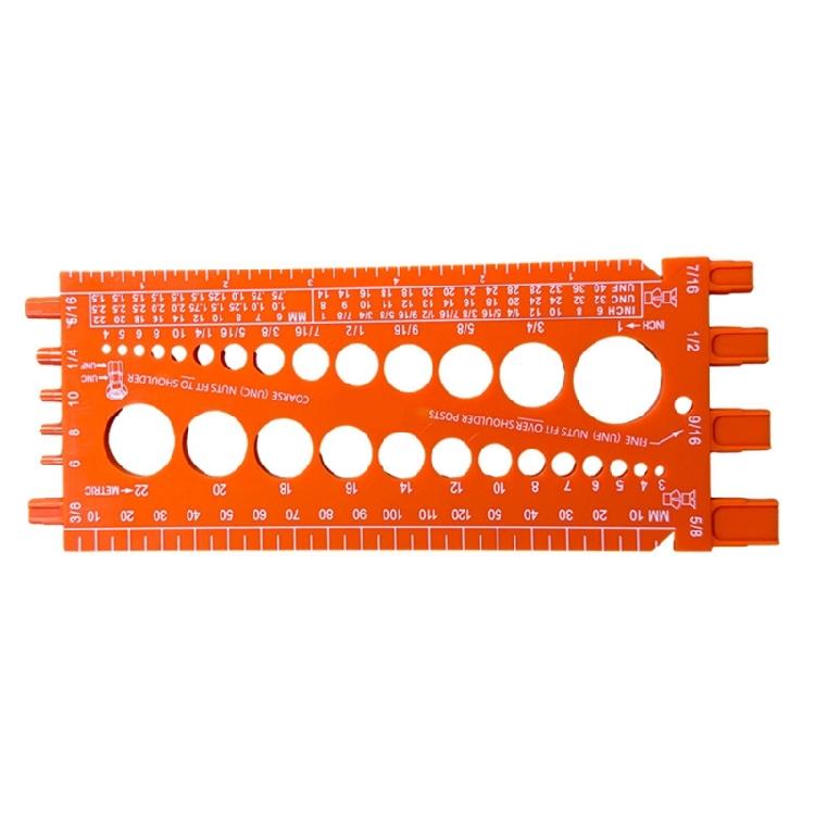 Гайка и Болт Сверло Проверка Резьбы Винты Имперские Инструмент Измерительные Приборы Тестер оранжевый