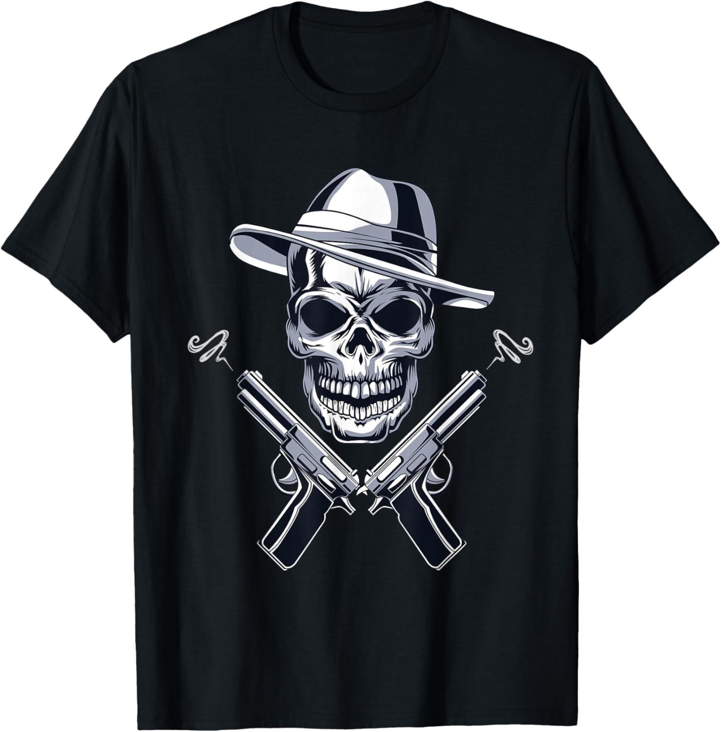 1920 s Great Gatsby Gangster with guns smoking Vintage 20 s T-Shirt S разноцветный