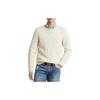 Polo Solid Color Crew Neck Pullover Sweater Men Sweater Beige 710876857-001