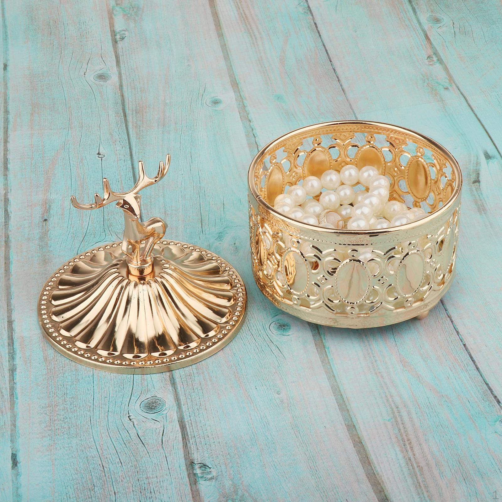 

Vintage Metal Crafts Jewelry Organizer Decoration Box Storage for Home Decor Accessories Girl Women