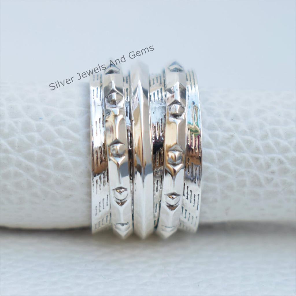 Handmade Sterling Silver Spinner Ring: Meditation Fidget Ring