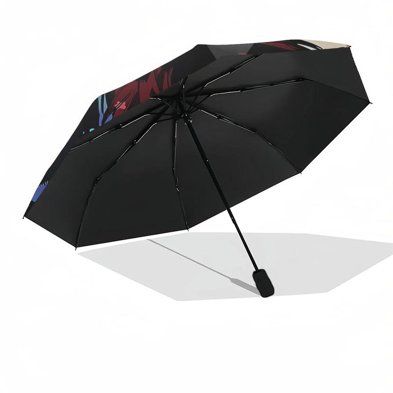 1pc Anime Character Automatic Folding Umbrella Portable 3-Fold Design with Iron Frame, Perfect for Fans, Travelers, Daily Use, and Gifts!R105